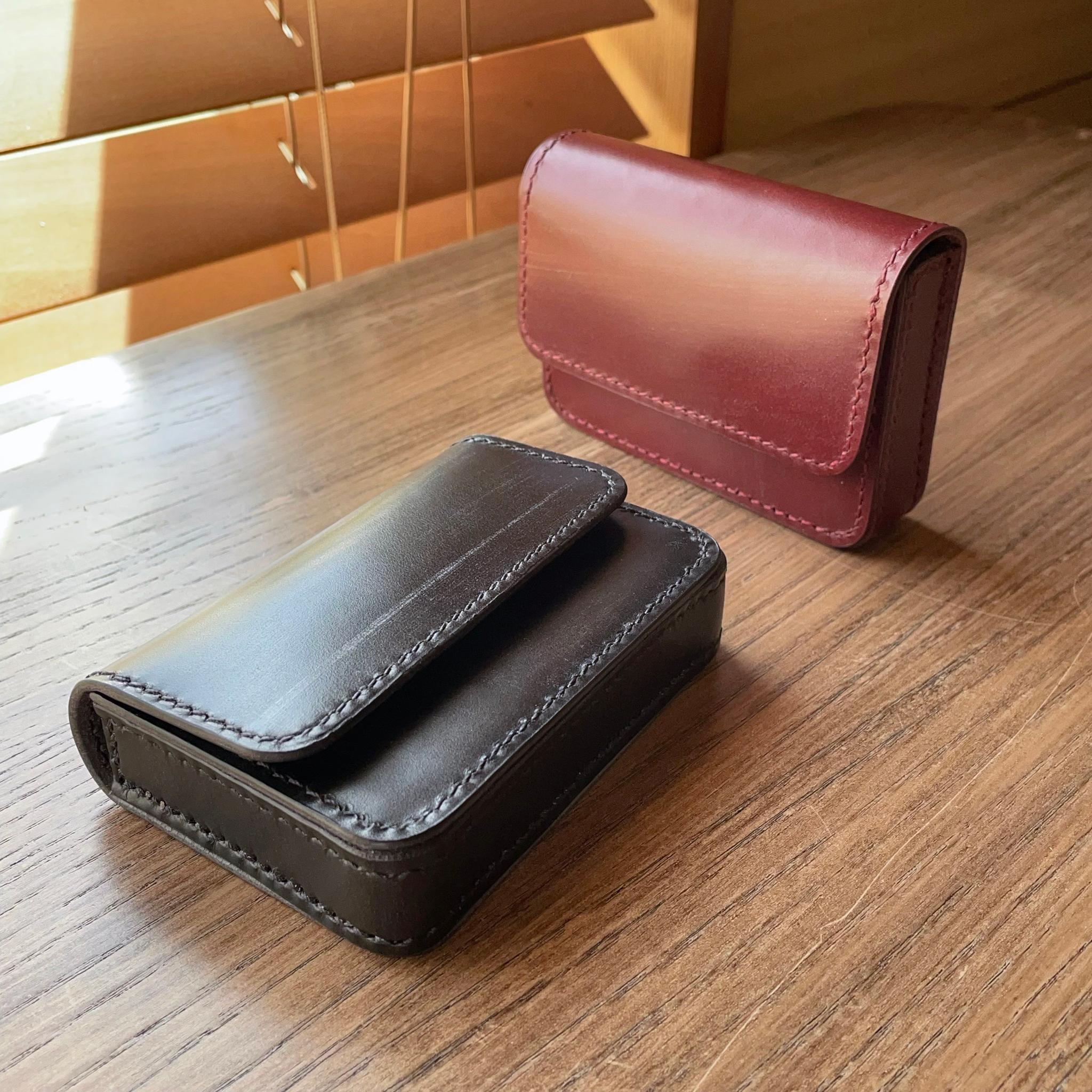 《自立型》レザーカードケース（ブライドルレザー）1枚目の画像