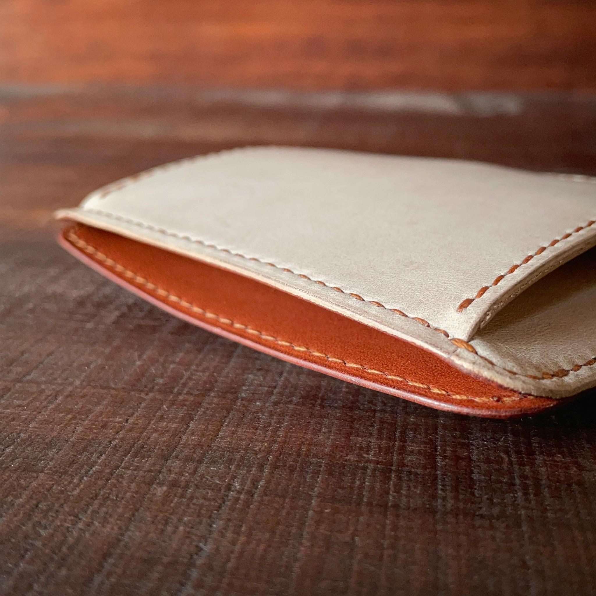 《小銭 ＆ カード／バイカラー》ミニマルレザーウォレット | 15枚目