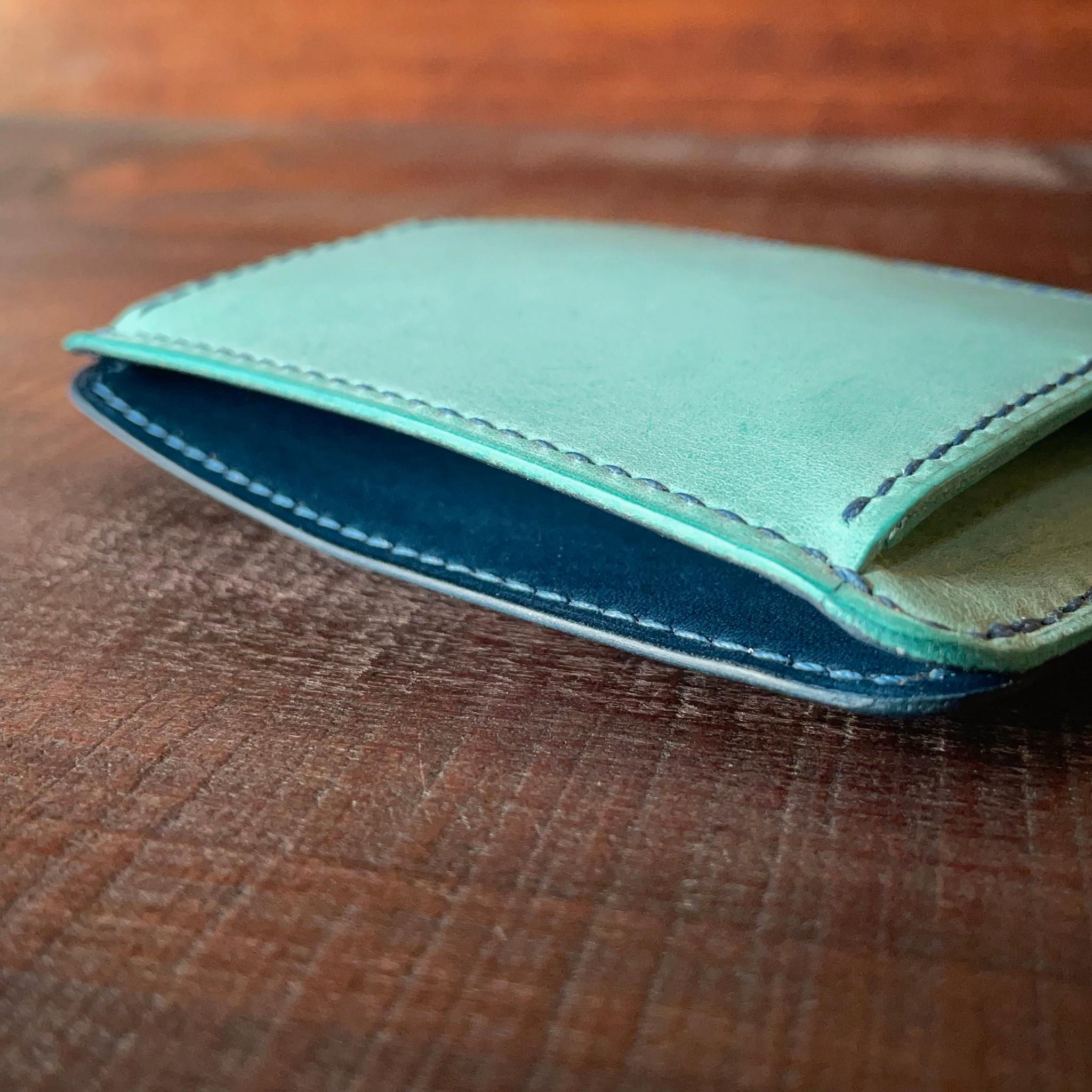 《小銭 ＆ カード／バイカラー》ミニマルレザーウォレット | 6枚目