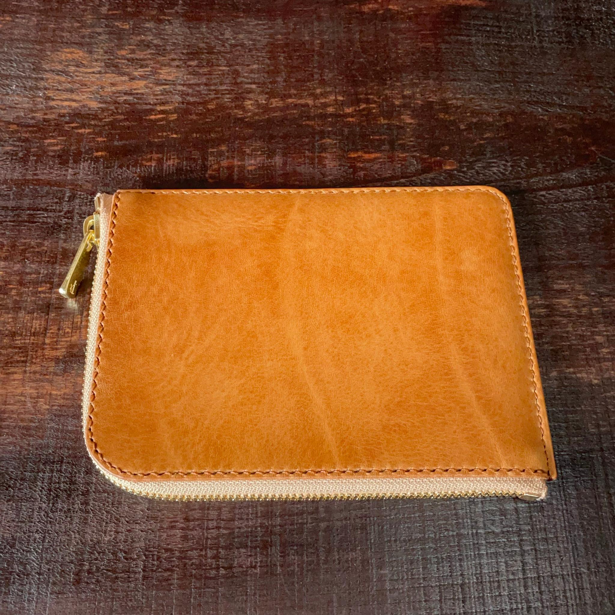 《L字ファスナー型》レザーパスポートケース(ブラウン) | 7枚目