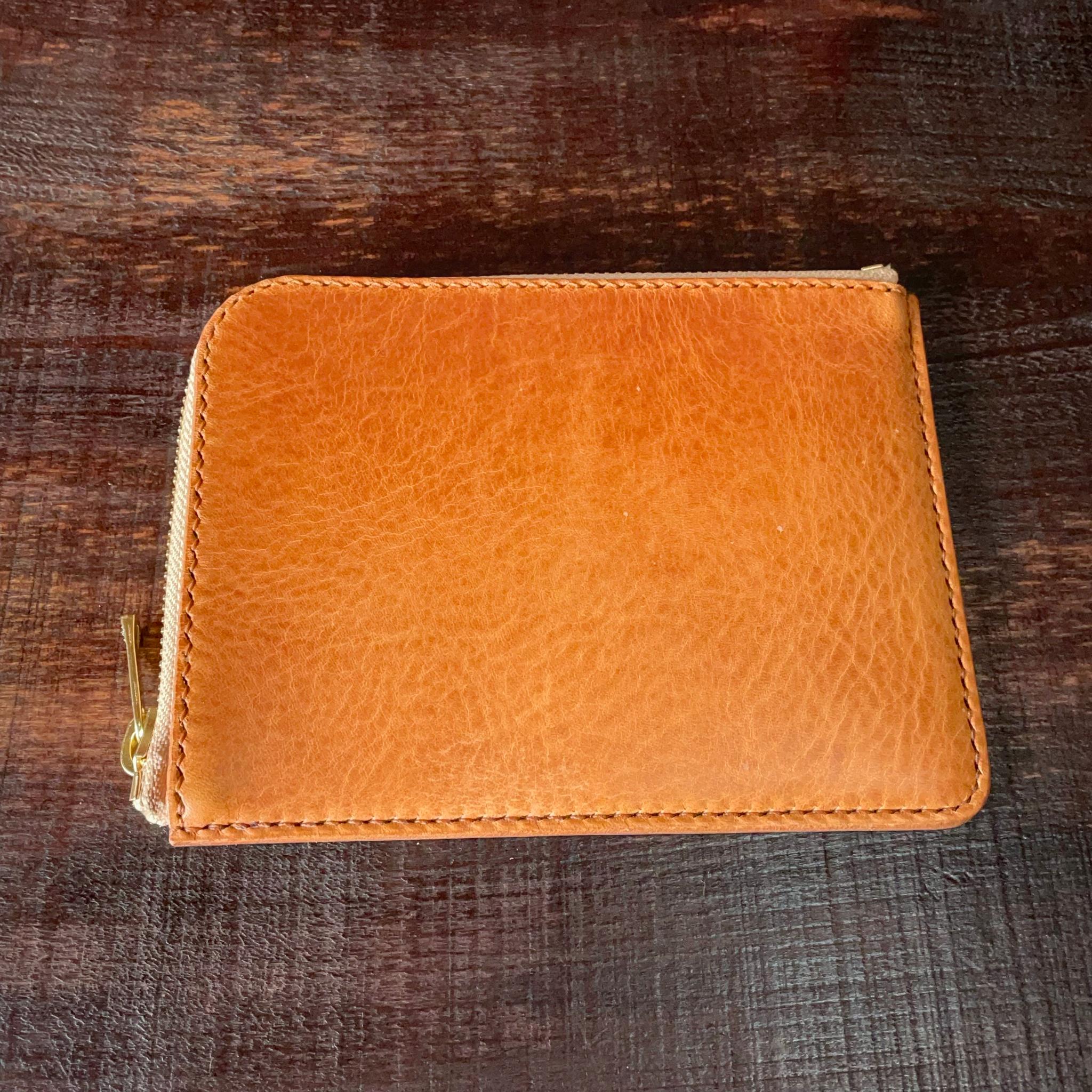 《L字ファスナー型》レザーパスポートケース(ブラウン) | 8枚目