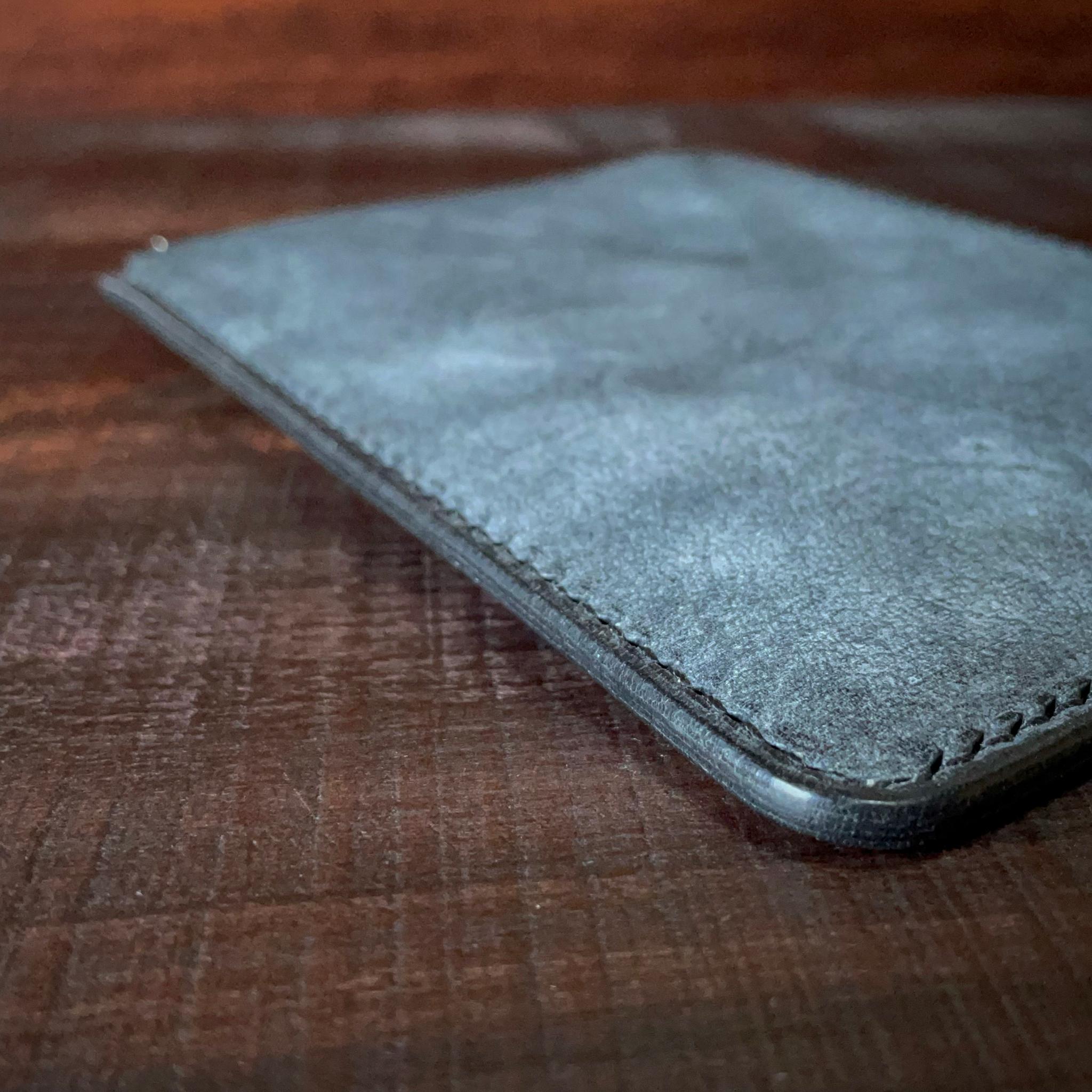 《L字ファスナー型》レザーパスポートケース(ブラック) | 6枚目