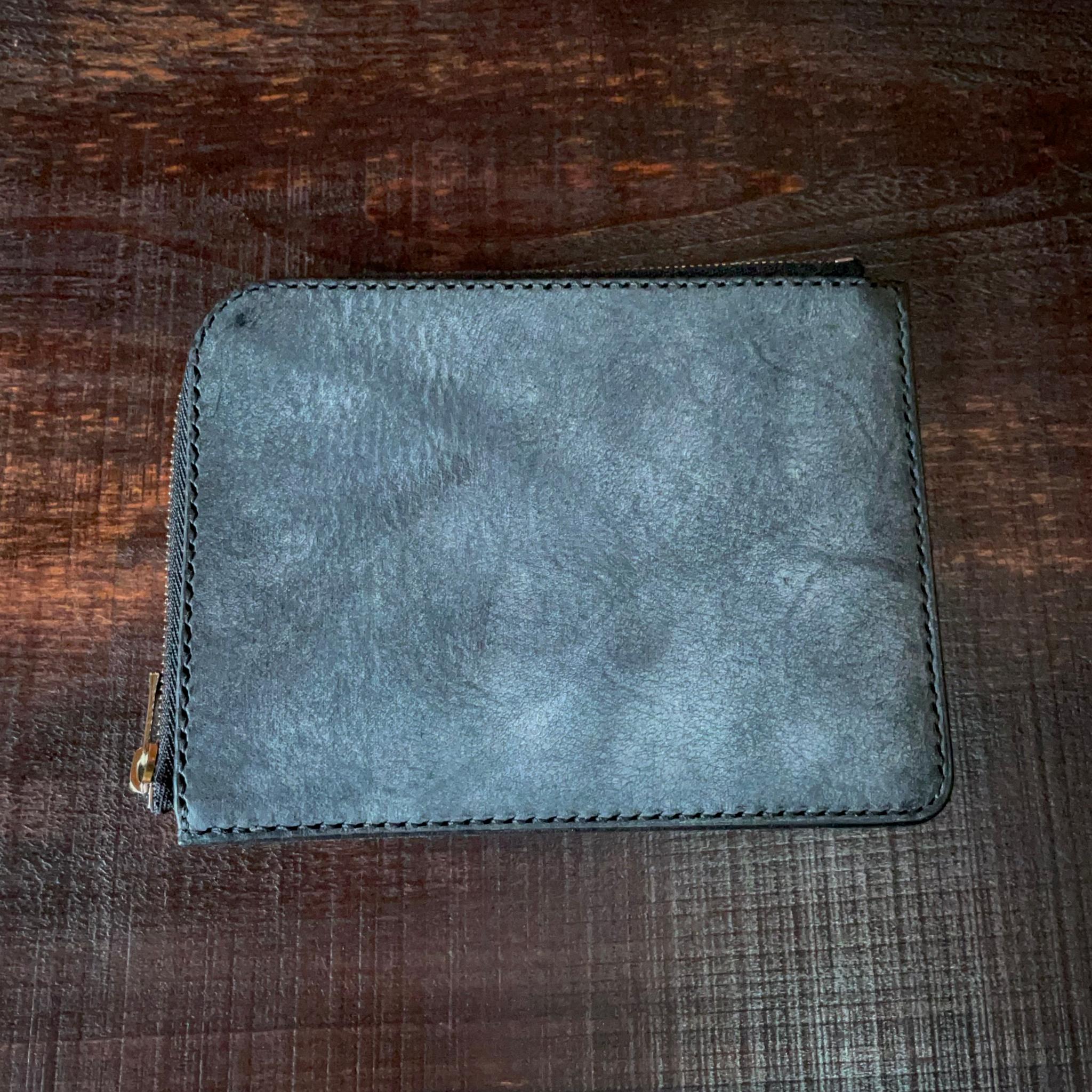 《L字ファスナー型》レザーパスポートケース(ブラック) | 8枚目